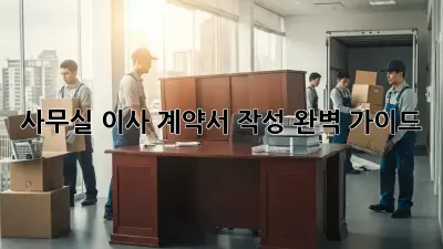 사무실 이사, 계약서 작성 완벽 가이드!